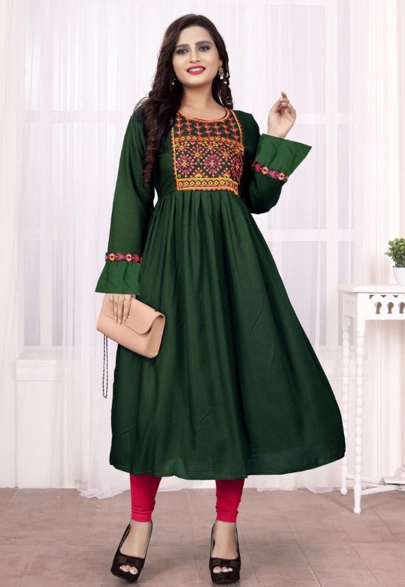 Aagya Vintage 6 Ethnic Wear Rayon Latest Anarkali Kurti Collection